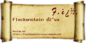 Fleckenstein Éva névjegykártya