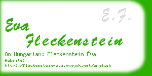 eva fleckenstein business card